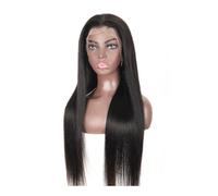 Personal Care 13x4 inch HD Transparent Lace Front Wigs Human Hair 150 Density Straight Wigs Natural Black Color for Women Hairs Extensions(26inch)