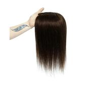 Personal Care 25-45cm Womens Hair Topper with Clips 100% Remy Human Hair Toppers for Thin Hair Natural Color Clip In One Piece Hair Extensions Hairs Extensions(Brown,18 INCHES_12X14 CM)