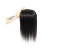 Personal Care 25-45cm Womens Hair Topper with Clips 100% Remy Human Hair Toppers for Thin Hair Natural Color Clip In One Piece Hair Extensions Hairs Extensions(Natural Black,12 INCHES_7X10 CM)