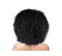 Personal Care 6Inch Short Synthetic Wigs Kinky Straight Heat Resistant for Women African Afro Full Wig Hairs Extensions(Jet black)