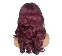 Personal Care Bob Wig Human Hair 4x4 Lace Front Wigs Loose Wave 250 Density for Black Women Hairs Extensions(Wine red,18inch)