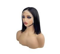 Personal Care Brazilian Straight Bob Wig Human Hair 10 inch 13x4 HD Lace Front Wigs 250 Density Glueless for Black Women Hairs Extensions(Nature black)