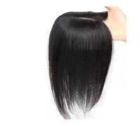 Personal Care Clip in Silk Base Hair Topper Human Women for Thinning Hairs Hairs Extensions(Natural black,8 INCH_10X12CM)