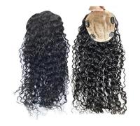 Personal Care Clips Silk Top Skin Base Virgin European Hairs Toupee Curly Women Toppers Cover Thinning White Hair Hairs Extensions(18 inches)
