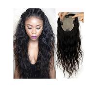 Personal Care Hair Toppers for Women 8"-22" Loose Wavy Human Topper Natural Color Brazilian Hairs 15x16 CM Swiss Lace Base Pieces Add Haires Volume Hairs Extensions(8inches)