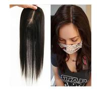 Personal Care Hand Made Straight Virgin Human Hair Silk Base Women Toppers 3 Clips Natural Black Color 13x15cm Hair Pieces For Women Hairs Extensions(16 inches,Natural Black)