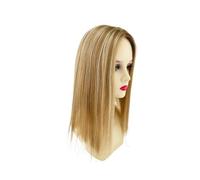 Personal Care Highlight Blonde Wig Hairs Topper for Women Hairpieces with 9x14 Cm Large Swiss Base Hair Toppers Hairloss Hairs Extensions(16 inch)