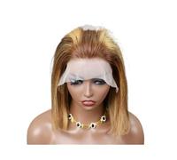 Personal Care Highlight Bob Wig Human Hair 13X4 Frontal Lace Ombre Bob Wigs 200 Density Honey Blonde Bob Wigs For Black Women Hairs Extensions(12inch)