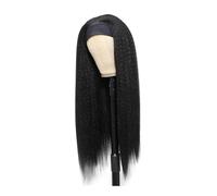 Personal Care Kinky Straight Headband Wig for Women, Yaki Straight Wigs Black Headband Synthetic Hair, Easy to Style Hairs Extensions(30inch)