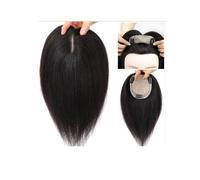 Personal Care Natural Human Hair Topper With Bangs Straight Topper Hair Piece Natural Remy Extensions Hair Toppers For Women Real Hair Hairs Extensions(10inch,Black)