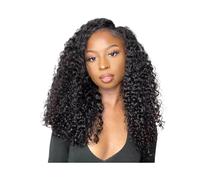 Personal Care Part Human Hair Water Wave Wigs For Women 180% Density Afro Curly Wighs Natural Color Hairs Extensions(28inch)