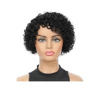 Personal Care Short Pixie Cut Wig Natural Color Side Part Kinky Curly Human Hair Wigs for Women Hairs Extensions