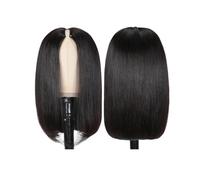 Personal Care V Part Wig Human Hair Straight Bob Wigs For Black Women Remy Hairs Natural Black Extensions Hairs Extensions(12inch)