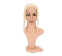 Personal Care Women Topper Human Hair 10inch Natural Hairline Loss Hand Hook Lace Single Knot Invisible Hairpiece Hairs Extensions(Bleach Blonde)