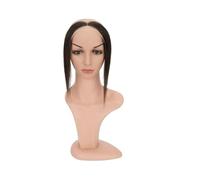 Personal Care Women Topper Human Hair 10inch Natural Hairline Loss Hand Hook Lace Single Knot Invisible Hairpiece Hairs Extensions(Natural Black)