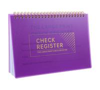 Personal Checkbook Register Balance Book with 2026 2027 Calendar | Blank Ledger Pages, PP Paper Metal Build, Purple Minimalistic Style, Portable Organization for Account Records