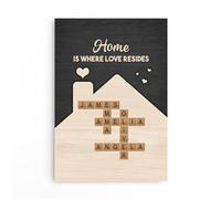 Personal Chic Custom Canvas Name - Family A Little Bit of Crazy Crossword - Canvas Prints Wall Art (Model #5)