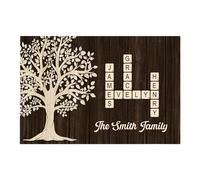 Personal Chic Custom Canvas Name - Family Tree Crossword - Canvas Prints Wall Art, Family Canvas, Crossword Canvas, Family Scrabble Frame Personalised (Model #4)