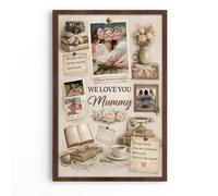 Personal Chic Custom Canvas Name - Personalised Vintage Photo Canvas Print for Mum/Granny - Personalised Mothers Day Gifts, Mother's Day Presents (Model #1)