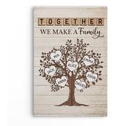 Personal Chic Custom Canvas Name - Together We Make A Family - Canvas Prints Wall Art, Family Canvas, Crossword Canvas, family scrabble frame personalised (Model #9)