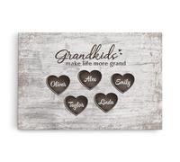 Personal Chic Custom Canvas Name - Together We Make A Family Puzzle - Canvas Prints Wall Art (Model #2)