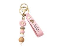 Personal Chic Custom Daisy Beaded Keychain - I'm Always With You - Memorial keyring, Personalised keyring photo, In loving memory gifts, Gifts from heaven, Personalised key rings photo (Model #3)