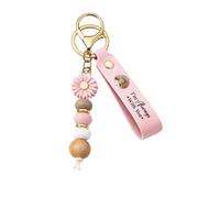 Personal Chic Custom Daisy Beaded Keychain - I'm Always With You - Memorial keyring, Personalised keyring photo, In loving memory gifts, Gifts from heaven, Personalised key rings photo (Model #1)