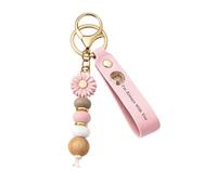 Personal Chic Custom Daisy Beaded Keychain - I'm Always With You - Memorial keyring, Personalised keyring photo, In loving memory gifts, Gifts from heaven, Personalised key rings photo (Model #4)