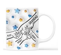 Personal Chic Custom Mug Name - Daddy Grandad Fist Bump - Daddy Mug, Personalised dad Gifts, Grandad Personalised Gifts, Father Day Cup, Gift for Father Day, Dad Gifts from Kids