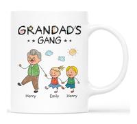 Personal Chic Custom Mug Name - Daddy's Grandad's Gang - Personalised dad Gifts, Grandad Personalised Gifts, Grandad Cup, Fathers Day Mug, Daddy Gift, Father Day Cup, dad Gifts from Kids