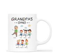 Personal Chic Custom Mug Name - Daddy's Grandad's Gang - Personalised dad Gifts, Grandad Personalised Gifts, Grandad Cup, Fathers Day Mug, Daddy Gift, Father Day Cup, dad Gifts from Kids