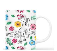 Personal Chic Custom Mug Name - Mummy and Kids Bonds - Personalised Mothers Day Gifts, Mothers Day Mug, Mothers Day Gifts for Mum, Custom Mum Mug, Nana Mugs from Grandchildren