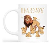 Personal Chic Custom Mug Name - The Best Lion Daddy - Fathers Day Mug, Personalised dad Gifts, Grandad Personalised Gifts (Model #1)