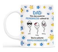 Personal Chic Custom Mug Name - This Day Would Be Meaningless Without Us - Mug Fathers Day, dad Gifts (5 Kids)