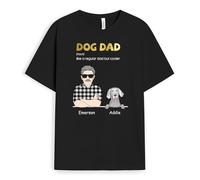 Personal Chic Custom T Shirt - A Regular Dad But Cooler - Fathers Day t Shirt, T-Shirt for dad, Personalised Gifts for Grandad, Dog Tshirts for Men, Personalised Gift for Dog Lovers, Dog dad Gifts