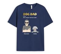 Personal Chic Custom T Shirt - A Regular Dad But Cooler - Fathers Day t Shirt, T-Shirt for dad, Personalised Gifts for Grandad, Dog Tshirts for Men, Personalised Gift for Dog Lovers, Dog dad Gifts