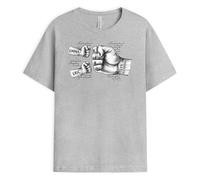 Personal Chic Custom T Shirt - Dad and Kids Fist Bump - Personalised Gifts for Grandad, dad Grandad Shirt, Personalised, t Shirt for dad, Father Day T-Shirt, (Model #8, Sport Grey)