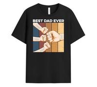 Personal Chic Custom T Shirt - Dad and Kids with Fist Bump - Fathers Day Tshirt, Dad Grandad t Shirt, Personalised Grandad Gift, t Shirt for dad, Personalised (for Man, Model #3)
