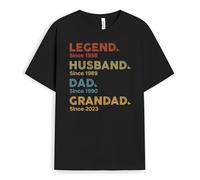 Personal Chic Custom T Shirt - Legend, Husband, Daddy and Grandad Since - Fathers Day t Shirt, Shirt for dad