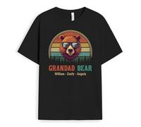 Personal Chic Personalised Best Grandad Bear T-Shirt - Personalised Gift for Mum and Dad for Mother's Day, Father's Day (UK, Alpha, S, 5XL, Regular, Regular, for Dad/Grandad)
