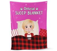Personal Chic Personalised Blanket - Official Nap Blanket for Cat Dads/Cat Mums - Cat Throw Blanket, Printed Blanket, Picture Blankets For Adults, Personalised cat gift (Woman, 0)