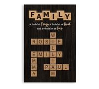 Personal Chic Personalised Canvas - Crossword Family - personalised canvas prints, personalised wall art, custom canvas prints, large framed wall art