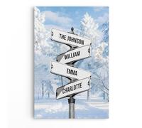 Personal Chic Personalised Canvas - Family Street Sign - Personalised Canvas Prints, Wall Art, Custom Prints, Large Framed Wall Art, Family Canvases (Model #1)
