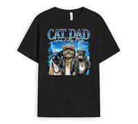 Personal Chic Personalised Cat Gang, Cat Mum, Cat Dad T-Shirt - Personalised Gifts for Cat Lovers for Birthday, Christmas, Mother's Day, Father's Day, New Year (2 Cats, Model #1)