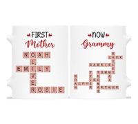 Personal Chic Personalised Crossword Grandma's Grandad's Gang Mug - Personalised Gift for Mother, Father for Christmas, Mother's Day, Father's Day, Birthday, Anniversary (Model #6)