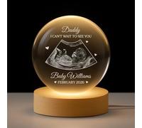 Personal Chic Personalised Crystal Ball Lamp - Born To Be Your Mummy - 3d Crystal Photo, Sphere Lamp, 3d Ultrasound Crystal Ball, Personalised Gifts For Mum, Baby Scan Crystal Ball (Model #1)