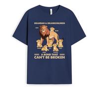 Personal Chic Personalised Daddy Lions T-Shirt - Personalised Gifts for Mother, Father for Christmas, New Year, Father's Day, Birthday (Navy, Model #3)