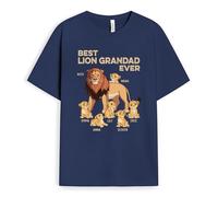 Personal Chic Personalised Daddy Lions T-Shirt - Personalised Gifts for Mother, Father for Christmas, New Year, Father's Day, Birthday (Navy, Model #5)