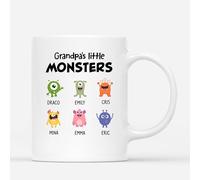 Personal Chic Personalised Daddys, Mummys Little Monsters Mug - Personalised Gift for Mother, Father for Christmas, Mother's Day, Father's Day, Birthday, Anniversary (3 Kids, Model #1)