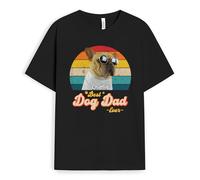 Personal Chic Personalised Dog Mum, Dog Dad T-Shirt - Personalised Gifts for Pet Lovers, Dog Lovers, Cat Lovers for Birthday, Mother's Day, Father's Day (1 Dog, Model #4)